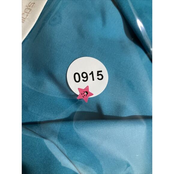 Chico's Women's No-Iron Turquoise Button Up Top, Blue Blouse Aqua Teal, Office‎ - Picture 6 of 6